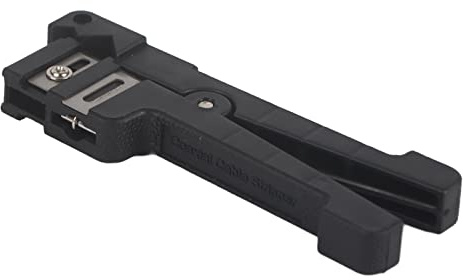 Generic Dénudeur de Fiber Optique Pratique, Couteau à Câble Coaxial Horizontal, Outil à Main Sûr et Irremplaçable pour Câble Ruban Noir 9cm