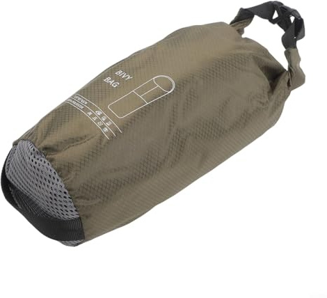 Sac de bivouac ultraléger, imperméable 70D Ripstop avec technologie thermoréfléchissante, sac de couchage compact pour le camping et la randonnée (vert)