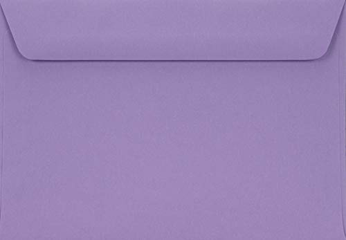 Netuno 100x sobres de color morados DIN C6 114x162mm 90g Burano Violet solapa autoadhesiva recta sin ventana para invitaciones boda fiesta vales tarjetas felicitación Navidad bautismo bricolaje fotos
