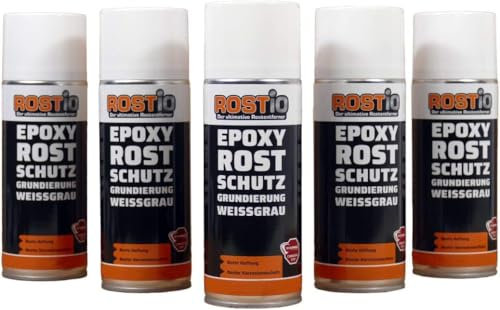 Rostio Epoxy Primer 1K EP Rust Protection Primer Spray Corrosion Protection Primer Primer Rust Protection Quick Drying (Pack of 5)
