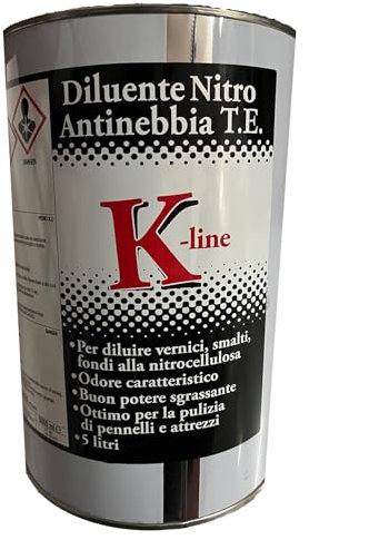 DILUENTE NITRO ANTINEBBIA LT. 5 LITRI SOLVENTE VERNICE DILUIRE COLORE K LINE