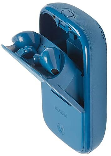 Lexon - Écouteurs sans Fil TWS 2-en-1 avec Enceinte Bluetooth intégrée - Bleu