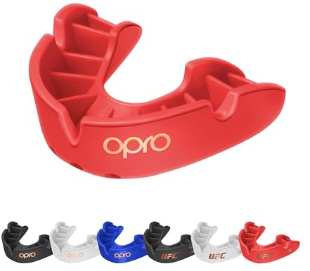 OPRO Mundschutz – Bronze-Level Zahnschutz für Boxen, Kampfsport, MMA, Erwachsene & Kinder – Selbstanpassende Schiene für Hockey, Kickboxen, Rugby – Essenzielle Passform – Mit zahnärztlicher Garantie