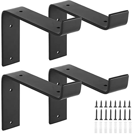 Fippy 4 Pack Heavy Duty Scaffold Board Shelf Brackets - Wall Mounted Supports with Matching Screws (150x100mm)