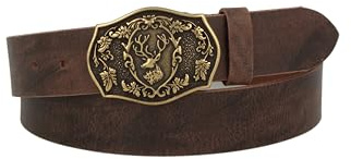 MGM Unisex Trachtengürtel mit Hirsch Gürtel (1er Pack)