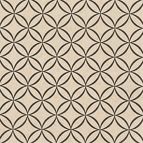 20 Servietten Eco Line nachhaltig aus 100% Recycling-Papier Kreise im Verbund | Muster | zeitlos | Tischdeko 33x33cm