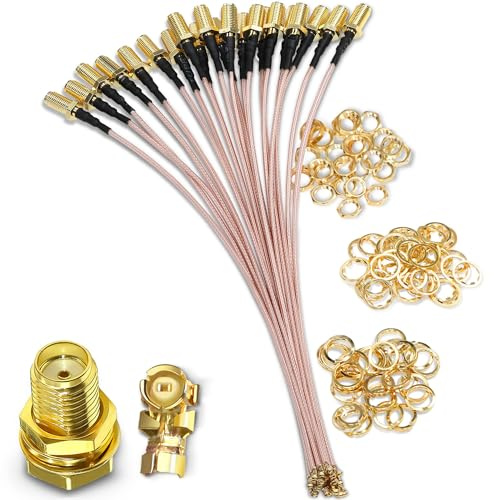 TUOLNK IPX MHF1 auf SMA Kabel, SMA-Buchse auf U.FL IPX RG178 Koaxialkabel für GPS-Modulantenne, Mini-PCI-WLAN-Antenne, 20 cm, 5 Stück