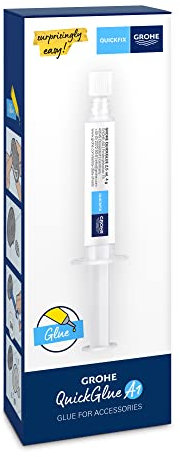 GROHE QuickGlue A1, Siringa singola per accessori con singolo punto di fissaggio, Tempo di posa 24h, 41127000
