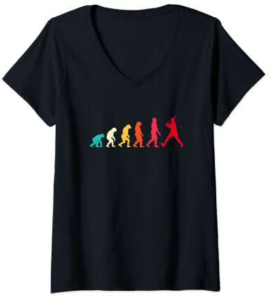 Damen Evolution Hockeyschläger, Hockeyschläger, Hockeyschläger T-Shirt mit V-Ausschnitt