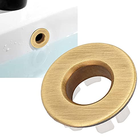 MOUMOUTEN Anillos de desbordamiento del fregadero - Cubierta universal de desbordamiento del fregadero Anillos de desbordamiento del fregadero redondos de latón Insertar en el orificio Piezas de