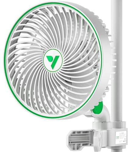 VIVOSUN AeroWave E6 Grow Tent Fan 6”, EC Motor, Smart Wifi Control, US Patented Auto Oscillating Clip fan, Weatherproof IP-54, Strong Airflow but Quiet for Hydroponic Ventilation Circulation, 1-Pack