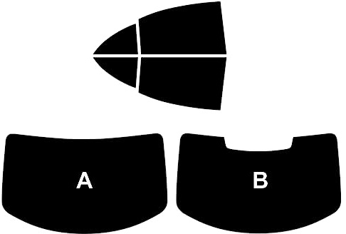 Lámina tintada a medida para Mercedes CLA Class C118 4 puertas sedán 2019... traseras/ventanas laterales (20% negro, A)