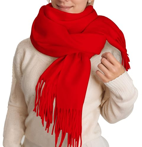 ehsbuy Schal Damen Winter Kaschmir Langer Großer Weiche Warme Pashmina Cashmere Schal für Weihnachten Hochzeitsgeschenke Geschenke für Frauen