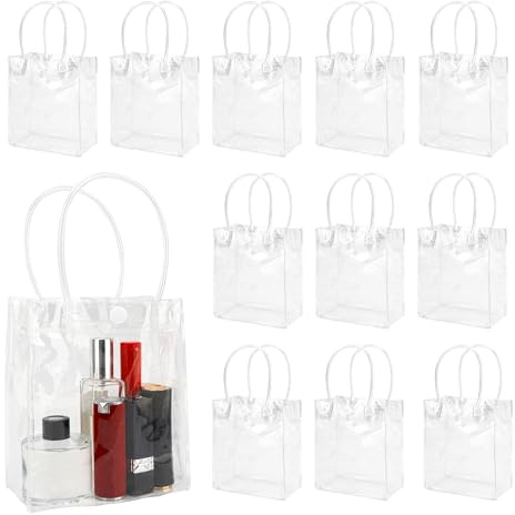 Geschenktüten Transparent,Geschenktüten Durchsichtig,Durchsichtige Geschenktüten,Geschenktüten Klein,12 Stück Geschenktüten,Kleine Geschenktüten,Geschenktasche,Durchsichtige Geschenktüte Hochzeit