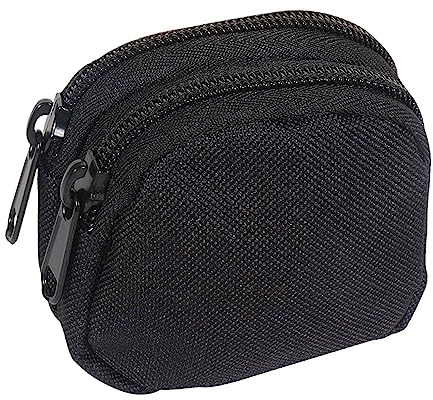 Folpus Porte-Monnaie avec Boucle de Ceinture, Pochette de Ceinture D'extérieur, Mini Sac à Cartes, Pochette à Monnaie, Portefeuille pour L'extérieur, La Rand, Noir