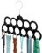 ManGotree - Cintre en Velours pour écharpe, Organisateur d'écharpe, Porte-écharpe avec 11 Boucles et Crochets pour châles, écharpes, Cravates, Ceintures ou Autres Accessoires, 2 Paquets (Noir)