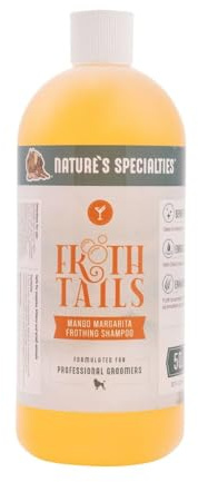 Nature's Specialties Froth Tails Mango Margarita Hundeshampoo - Tiefenreinigende Formel - 50:1 Verdünnung - Reinigt & Spendet Feuchtigkeit - Angereichert mit Oliven & Avocadoöl, 946ml
