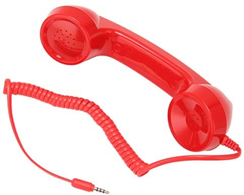 Ricevitore per Telefono Cellulare retrò, Ricevitore per Telefono Cellulare Cablato Vintage da 3,5 Mm Cuffie per Laptop Portatili Cuffie per Computer per Chiamate Confortevoli