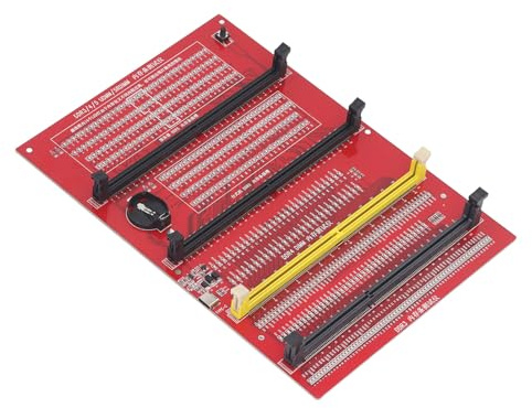 Tester Memoria RAM, Scheda Analizzatore Desktop DDR3, DDR4, DDR5UDMM, DDR5RDIMM, Indicatori LED con Doppia modalità di Alimentazione, Ricarica Rapida, Gruppo Patch, per