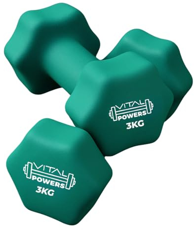 Neopren Kurzhanteln Set 0,5–5 kg – Hanteln Damen & Herren – Fitness Hanteln Vinyl rutschfest & geruchsneutral – Handgewichte für Zuhause, Gym, Krafttraining, Pilates, Reha, Workout, Muskelaufbau