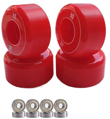 ANWEALTH 4er Pack 57 mm Skateboard Räder 85A Rollschuh Räder mit Lagern Indoor Outdoor Freizeit für Park Street oder Tricks