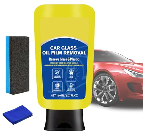 Nettoyant pour vitres de voiture | 150 ml – Nettoyant durable pour pare-brise de voiture, agent de nettoyage anti-buée pour vitres de voiture
