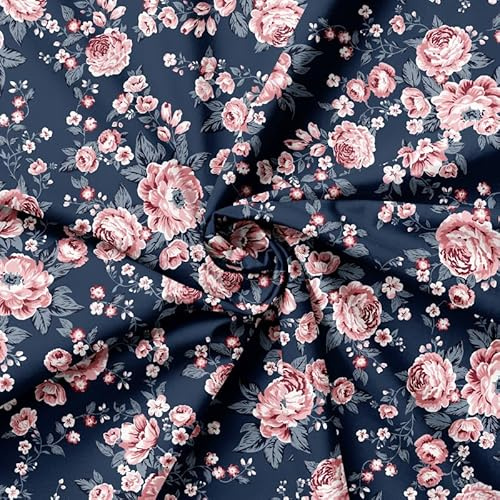 PAWOTEX Bio Jersey stoff meterware Kinder Dicken Jersey stoff mädchen winter jungen Baumwollstoff meterware gemustert Stoff meterware jersey zum Nähen von Kleidung 100% Baumwolle Öko-Tex 150cm x 50cm