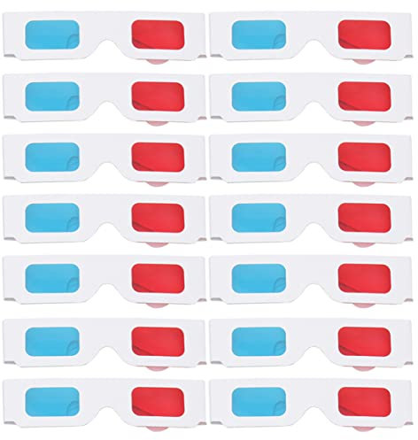 Artibetter 50piezas Unidades Gafas Anaglifo De Cartón Con Lentes Rojo y Azul Para Películas y Uso Compatible Mayoría De Modelos De Cine