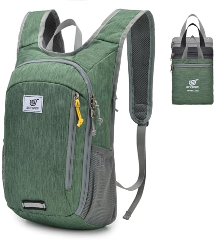SKYSPER Vikbar ryggsäck 15 l/20 L, ultralätt vandringsryggsäck, liten ryggsäck, reseryggsäck för vandring, resor, cykling