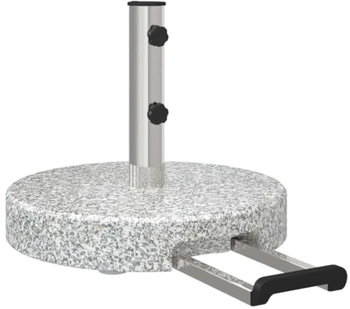 vidaXL Sonnenschirmständer Grau Ø 45 x 37,5 cm Granit | Hält den äußeren Bedingungen stand und sorgt dafür, dass deine großen Schirme stabil bleiben,
