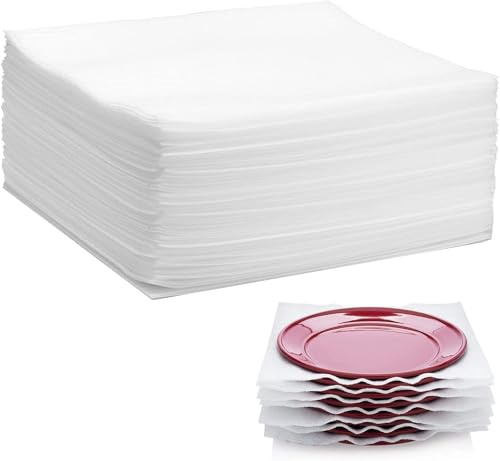 80 Packung Schaumstofffolie für Verpackung Lagerung Versand bewegende Versorgung, Kissenschaum Verpackungsschaum für Geschirr, China, Glas und Möbel (30cm*24cm)