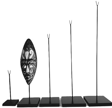 Socle pour masque africain en bois, présentoir, support plusieurs hauteurs aux choix, convient à tous types de masques. (HAUTEUR 22 CM)