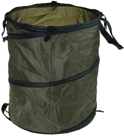 Cubo de basura plegable para acampar portátil, cubo de basura contenedor de basura de jardín, resistente al desgaste, para acampar al aire libre