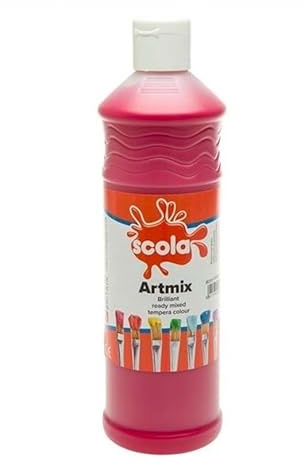 Kids Ready Mixed Tempera Paint 600ml – Magenta Art Mix School Craft Paint Made in the UK for Classrooms Arts Crafts Posters and Creative Activities