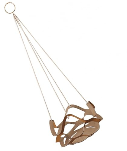 COLLBATH PU Leder Pflanzkorb zum Hängen Großer Blumentopfhalter mit Seil und Schlaufe Hängendes Pflanzgefäß für Terrasse und Balkon Katzensicher