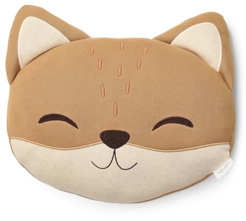 Little Dutch Kissen Kuschelkissen in Fuchsform - Kinderkissen Strick - Dekokissen für Baby- & Kinderzimmer - für Jungen - Forest Friends