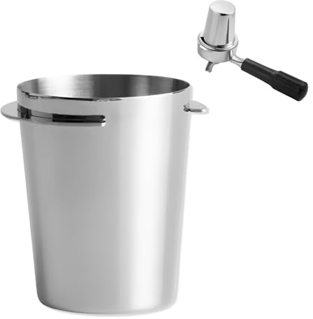 NOPVUFA 51mm Dosatore Caffe Tazza Dosaggio Caffe, Tazza Dosaggio Espresso in Acciaio Inossidabile, Anello Dosaggio con Porta Tami, per Barista Casa E caffè