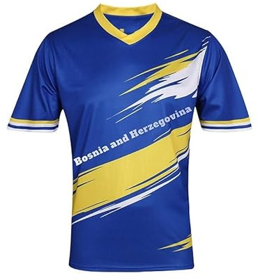 Fotbollströjor herr 2026 for fotbollströja for europeiska/amerikanska/asiatiska/afrikanska landslagsfans(Bosniaand,S)