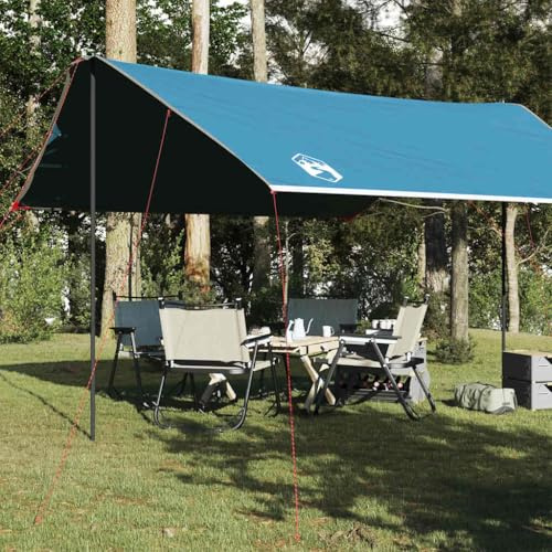 Kaloriko Tarp Blau 460x305x210 cm wasserdicht mit PU-Beschichtung, Ultraleicht, Winddicht, inklusive Tragetasche, vielseitig für Camping, Outdoor, Trekking und Strand