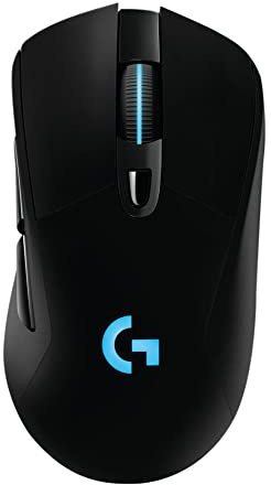 Logitech G703 Lightspeed Gaming Mouse with POWERPLAY Wireless Charging Compatibility, Black
