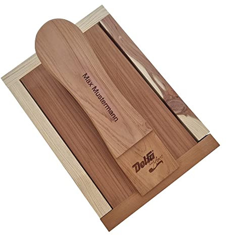Caja para el cuidado de madera de cedro con nombre/texto con láser, nuevo con productos Solitaire para el cuidado de los zapatos bien arreglados