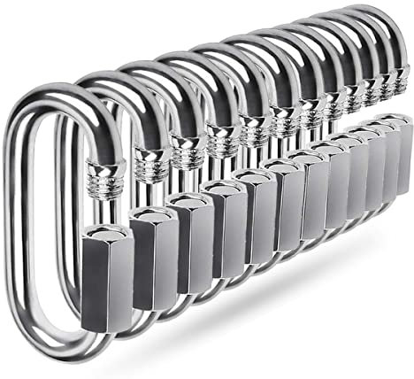Quick Link, Ekunbuy 304 Stainless Steel Heavy Duty Clips Chain Connector Repair Link Buckle for Swing Outdoor Camping (12 PCS, M3.5)