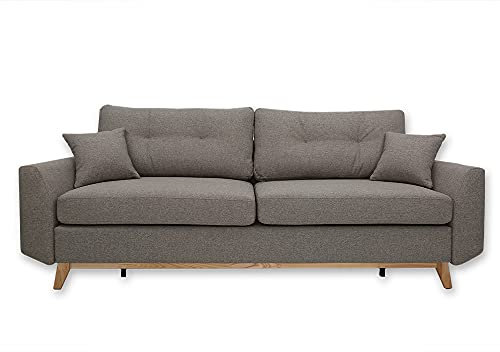 VitaliSpa Sofa Sidney, Schlafcouch, Braun, 230 cm