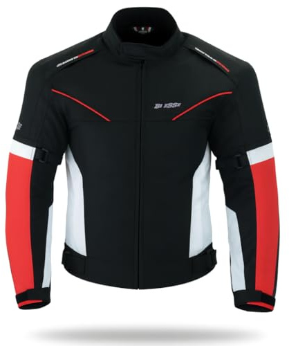 BI ESSE Chaqueta de moto impermeable con protecciones extraíbles, de tela para moto, scooter, viaje, desenfundable, ventilada, chaleco