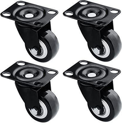 Schwerlastrollen, Lenkrollen, Möbelrollen, PVC-transportrollen, Rollen Für Möbel Für Trolleys, Werkbänke, Sofas, Leise/Verschleißfest Bockrollen Rad,4nobrakes-50mm/M8