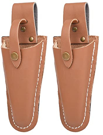XNHIU 2 Pieces Pruner Holster Gardening Case Leather Sheath Pouch Holder Use for Gardening Pruning Shears