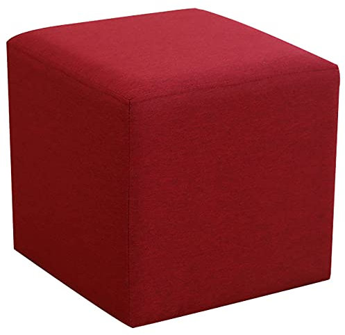 Collic Divano in Tessuto Sgabello Piccolo Sgabello Multifunzione Modifica Scarpe Shool Passino Morbido Sgabello Basso con Cuscinetto Non Scollo, Blu Scuro e Sgabello Pratico/Rosso