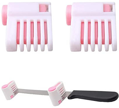 Rowwait 2pcs DIY Cake Slicer,Adjustable 5 Layers Leveler Slicer,Toast Layering Aid Bread Slicing,Cake Stratification Auxiliary Tool,Cake Leveller Cake Knife Toast Cutter for DIY Cake Baking Tool