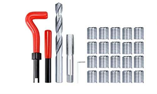XiBany 25/75/125-teiliges Gewindereparaturset M2-M16, zur Reparatur beschädigter Gewinde-Schraubenschlüssel-Bit-Handwerkzeuge (Color : A, Size : 25pcs-M12x1.25mm)