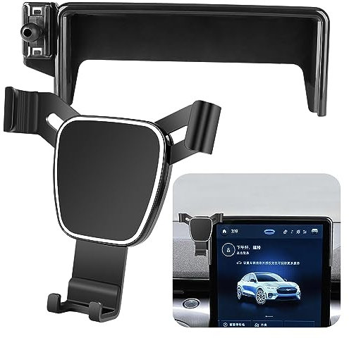 LUNQIN Support de téléphone de voiture pour Ford Mustang Mach-E 2021 2022 2023 2024 2025 Accessoires automobiles Support de navigation Décoration intérieure Étui de support de téléphone portable